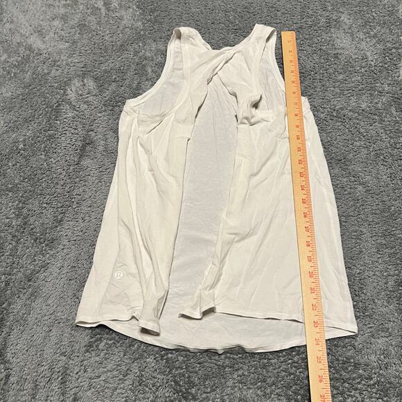Lululemon Tank Top Shirt Womens Small All Tied Up White Open Back - Picture 5 of 5